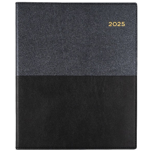 COLLINS VANESSA SERIES DIARIES #325 A4 Short ( Quarto ) Week To Opening 1Hr Appoint. 8am-6pm Vertical Black (2026 - Clearance - While Stocks Last)