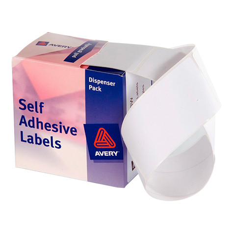 AVERY DISPENSER LABELS Rectangles DMR1924W 19x24mm White, Pk650