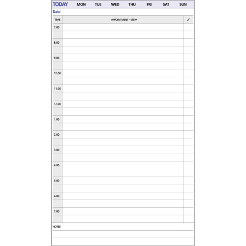 DEBDEN DAYPLANNER DESK EDITION REFILLS - 7 RING Daily Non-Dated
