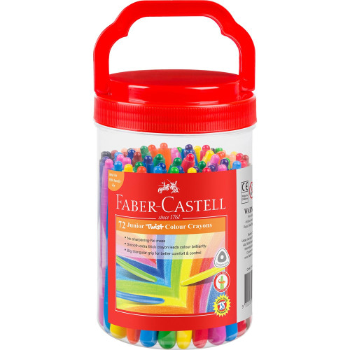 FABER-CASTELL TWIST CRAYONS Class Pack Jar of 72 21-010090