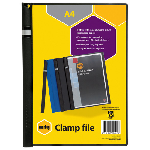 MARBIG CLAMP FILES A4 Black