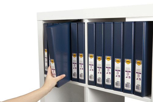 MARBIG ENVIRO CLEARVIEW INSERT BINDERS A4 2D Ring 25mm Blue