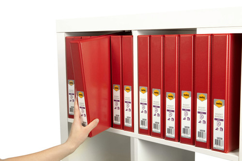 A4 2D 25MM O/LAY BINDER RED 540200B