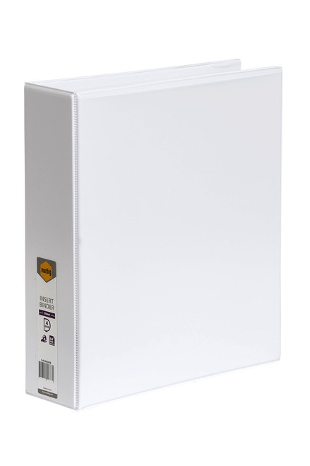 MARBIG INSERT BINDERS A4 4D Ring 50mm White