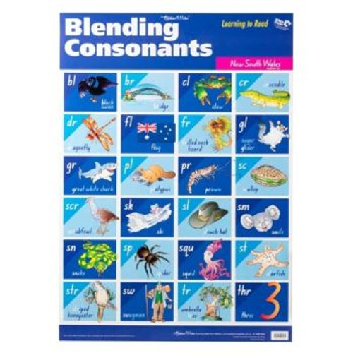 BLENDING CONSONANTS - NSW WALL CHART *** While Stocks Last ***