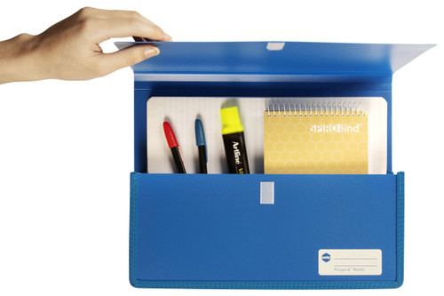 MARBIG POLYPICK WALLETS A4 Heavy Duty Wallet Blue