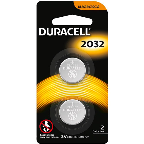 DURACELL SPECIALITY BUTTON Battery DL2032 CR2032 Lithium 2 pack