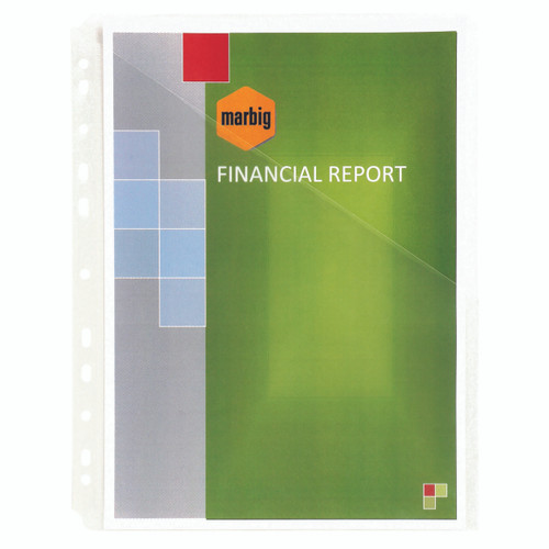 MARBIG SHEET PROTECTORS HEAVYWEIGHT A4 EASY ACCESS 10PK Clear