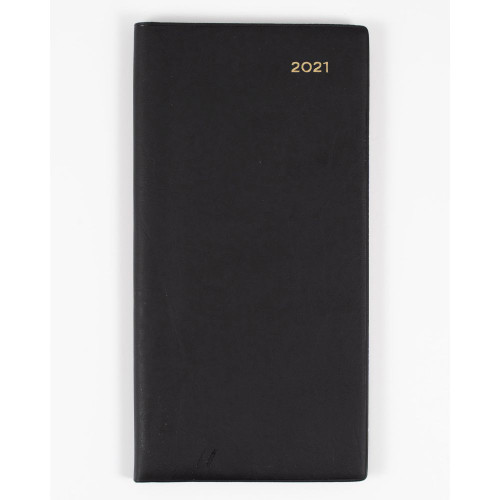 COLLINS BELMONT SLIMLINE DIARY B6/7 Week to Open Potrait Black (Sold Out for 2026)