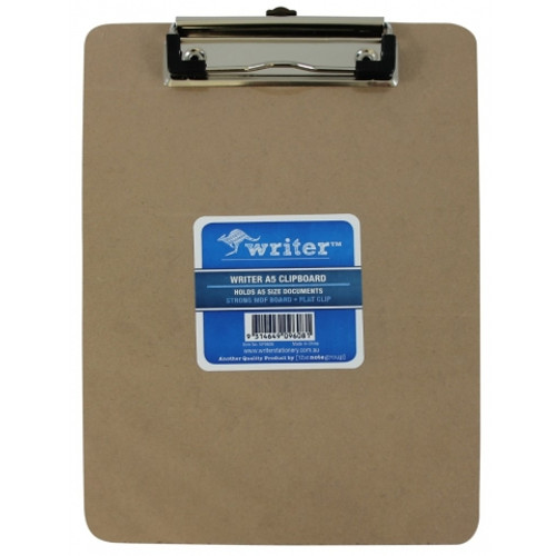 WRITER A5 MDF FLAT CLIP CLIPBOARD 240x170mm