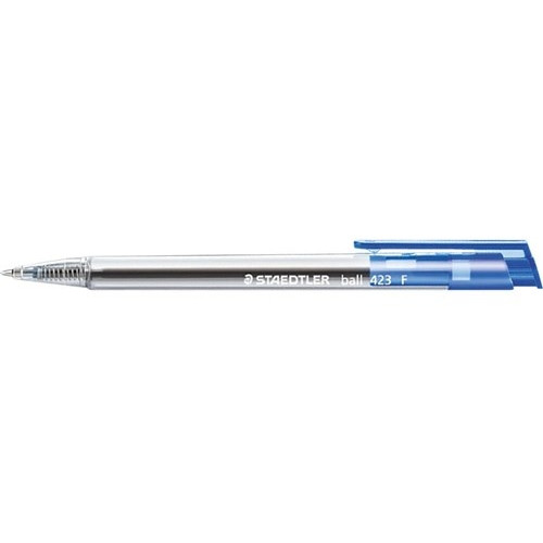Staedtler Stick 423 Ice Retractable Triangular Ballpoint Pen Fine - Blue, Each