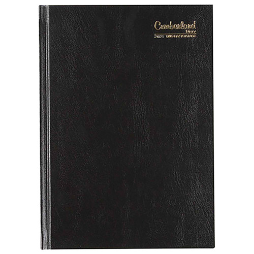 CUMBERLAND CASEBOUND DIARY A5 2 DAYS PER PAGE Black (2026) (52ECPBK)
