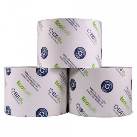 BAYWEST ECOSOFT 2PLY TOILET TISSUE 865 Sheet 61970 (Pack of 36)