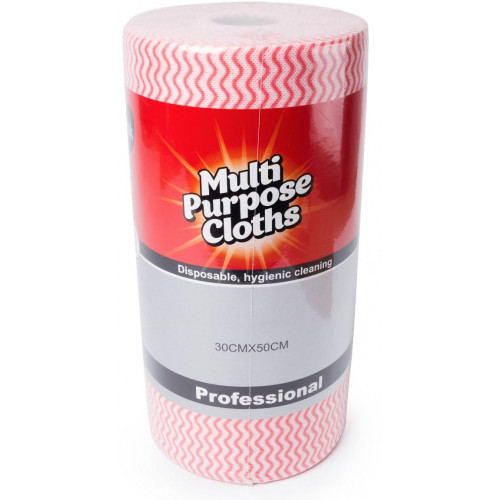 HEAVY-DUTY WIPE RED 30 X 50 ROLL OF 80 MULTI PURPOSE CLOTHS **Not Available , use : LIV-6007 **
