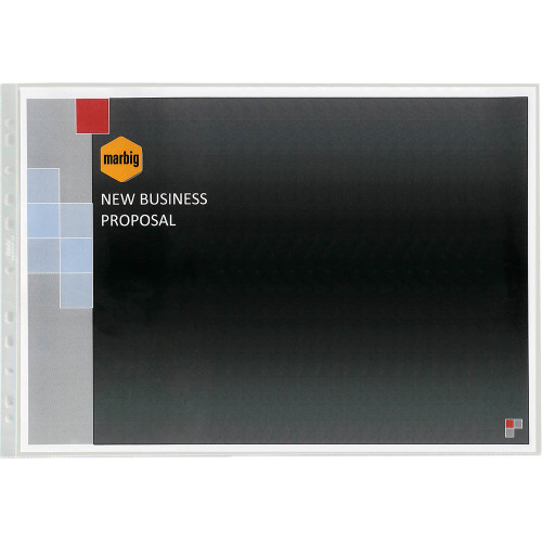 Bantex Tough Sheet Protectors PP A3 120 Micron Landscape - Embossed Clear Pack of 25 (2037)
