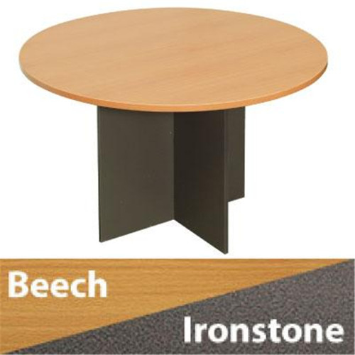 RAPIDLINE ROUND TABLE 900mm Beech Ironstone