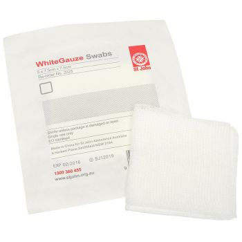ST JOHN FIRST AID KIT REFILL Gauze Swabs 7.5x7.5 5s