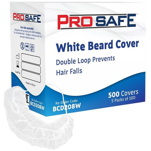 BEARD COVERS Double Loop Beard Snoods White Carton of 500