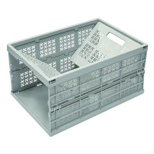 QUICK FOLDING BASKET 43L Grey 530W x 360D x 270H