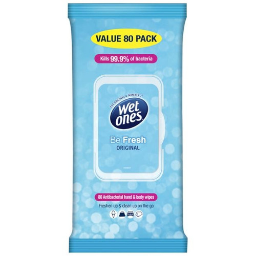 WET ONES MOIST WIPES BE FRESH 80 PACK