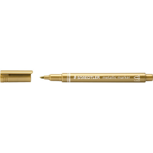 Staedtler 8323 Metallic Marker - Gold, Box of 10