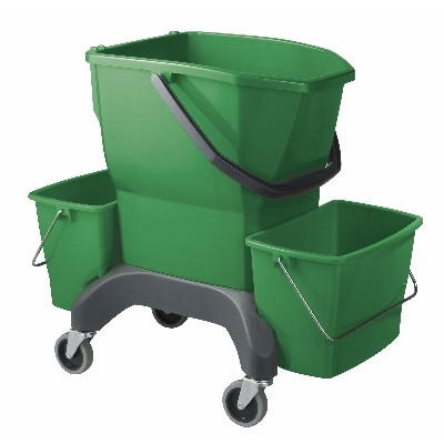 Oates Ezy Ergo 25Lt Green Mop Bucket With Twin Detachable Buckets