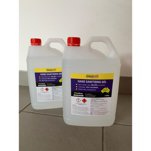 3 Bottles of 5L Alcoholic Instant Hand Sanitiser Gel Antibacterial Disinfectant Liquid 75% Alcohol (Carton of 3)