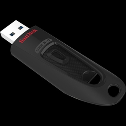 SanDisk Ultra USB 3.0 Flash Drive, CZ48 32GB, Black, stylish sleek design