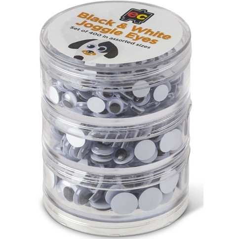 Joggle Eyes Black and White Assorted Jar of 400