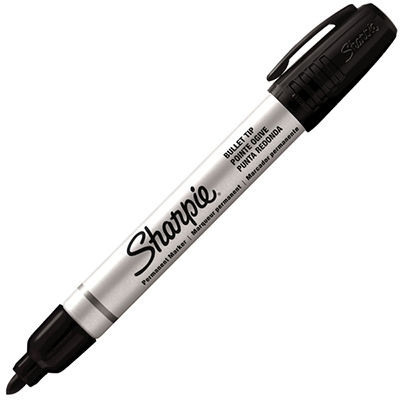 MARKER SHARPIE PRO METAL PERMANENT BULLET TIP BLACK PACK OF 4