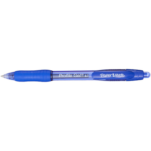 PAPERMATE GEL PEN PROFILE Retractable 0.7mm Blue Box of 12 2095472