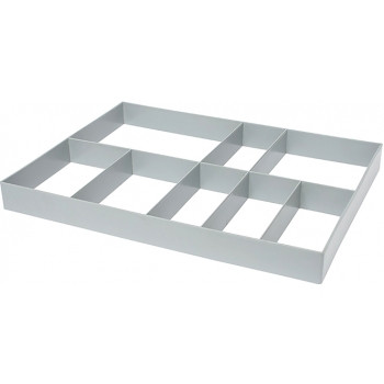 Trolley Divider Grey 8 Compartments Suits Housekeeping Trolleys #722472 & #722430 Size: 63 (L) X 47 (W) X 6 (H) cm, Each