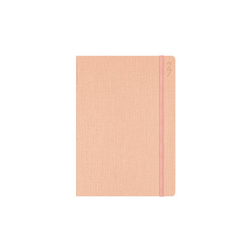 Debden Designer Diary Week To View D36 Textured Fabric Peach (Pre-Order Now for 2027)