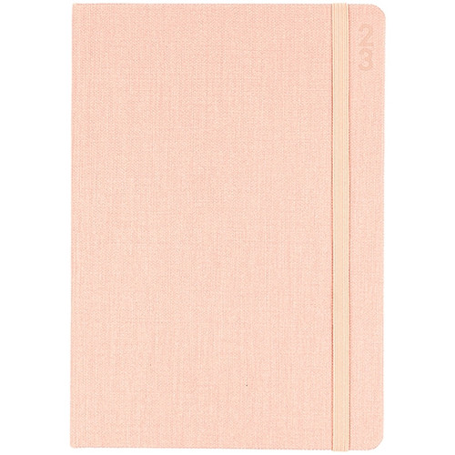 Debden Designer Diary Week To View A5 Textured Fabric Peach (2026)