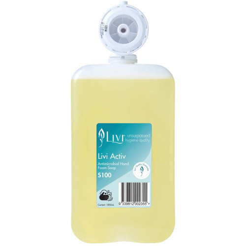 Livi Activ Antimicrobial Foam Hand Soap 1L Box of 6