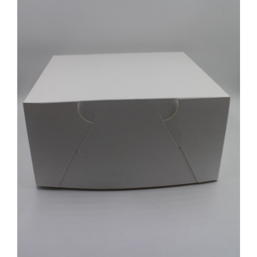 FLAT CAKE BOX WHITE 10" X 10" X 4" (Carton of 100)