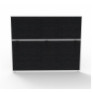 Rapidline Shush30+ Screen 1500(W) x 30(D) x 1200mm(H) White Frame Black Pinnable Fabric