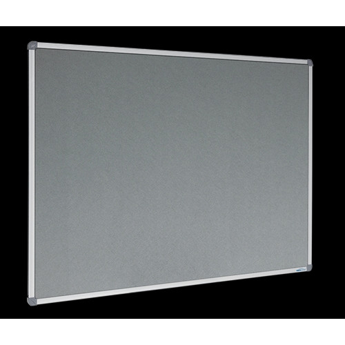 Visionchart Felt Pinboard 1800x900mm Aluminium Frame Grey