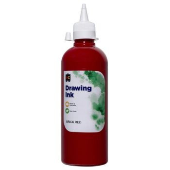 DRAWING INK 500ML BRICK RED