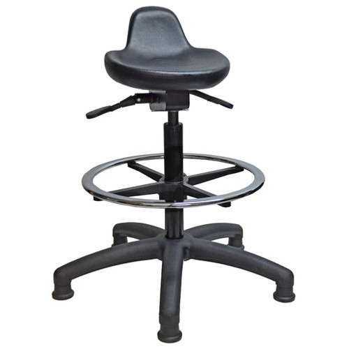 PU STAND STOOL WITH DRAFTING KIT - BLACK PU