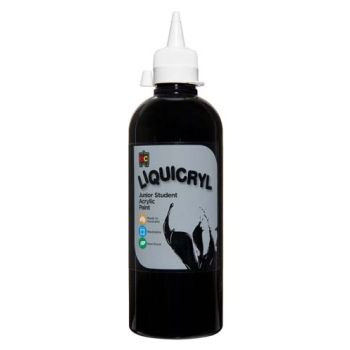 LIQUICRYL JUNIOR STUDENT ACRYLIC 500ML BLACK