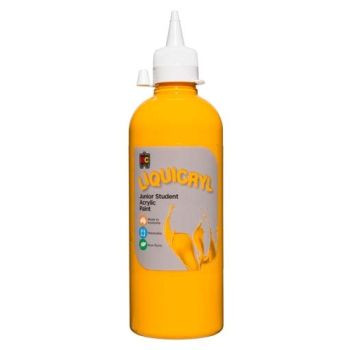LIQUICRYL JUNIOR STUDENT ACRYLIC 500ML WARM YELLOW