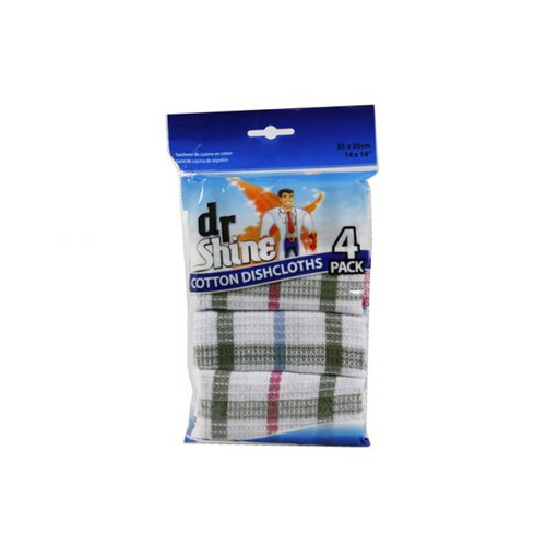 Dr Shine Cotton Dish Cloths Pack 35 x 35cm (Pack of 4) BC0031
