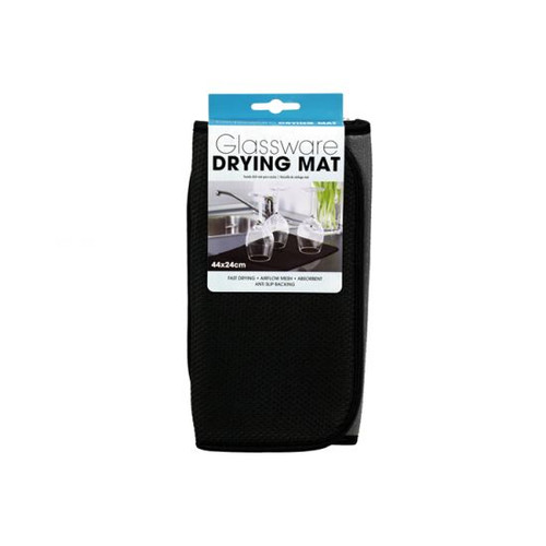 Glassware Drying Mat 44 x 24cm (Fast Drying, Airflow Mesh, Absorbent & Anti Slip Backing) KA0356