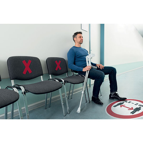 DURABLE MARKING SHAPE RED CROSS STICKER