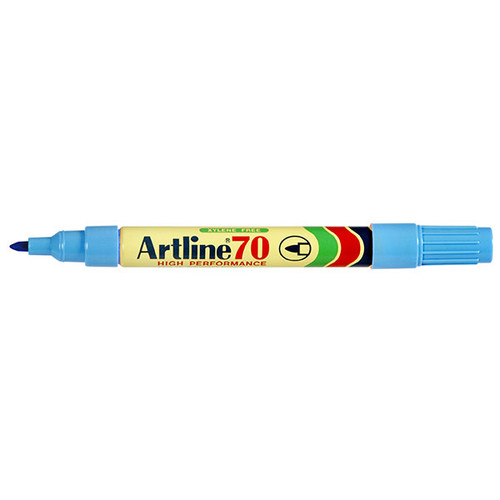 ARTLINE 70 PERMANENT MARKER 1.5MM BULLET NIB LIGHT BLUE (BX12)