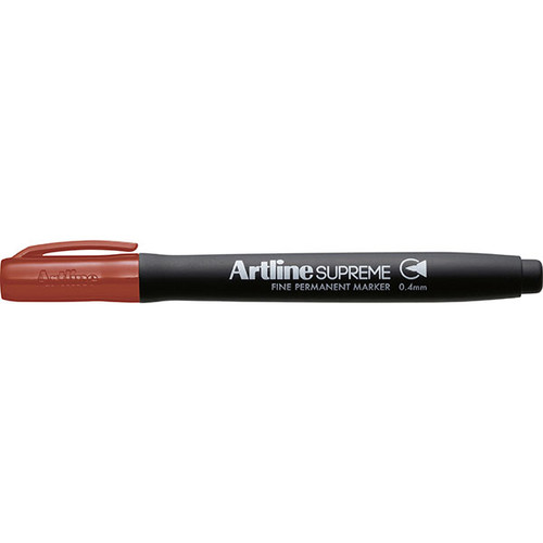 Artline Supreme Permanent Marker 0.4Mm Brown (Box of 12)