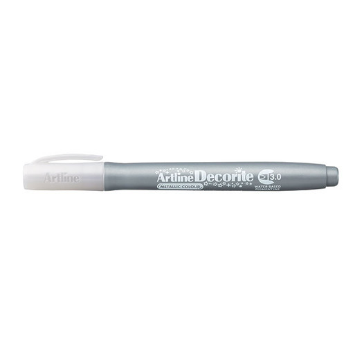 ARTLINE DECORITE METALLIC 3.0 SILVER (BX12)