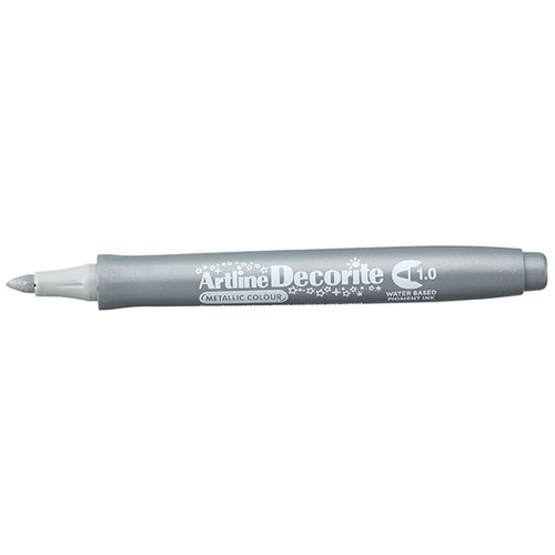 ARTLINE DECORITE METALLIC 1.0 SILVER (BX12)
