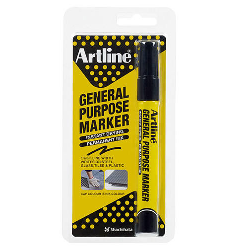 ARTLINE GENERAL PURPOSE PERMANENT MARKER BLACK HS (EACH)